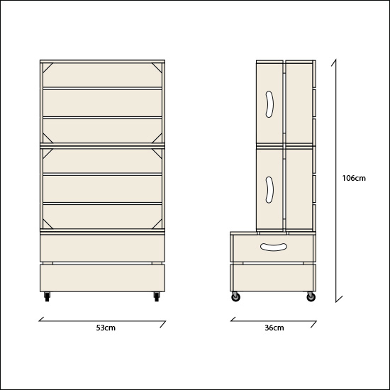 Large Two Crate Shelving Unit