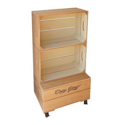 Large Two Crate Shelf Unit - Two Tone